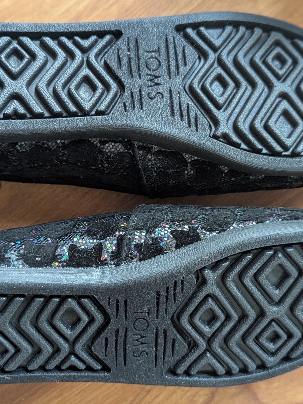 ✨NEW!!!✨TOMS Alpargata🐈‍⬛ Black Cat Felt Sequin Slip-On Flats Women - Picture 4 of 10